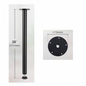 VivaTechnix ZGZT2YC28YC0FIEAYV0 Set 4 picioare pentru mese, Vivatechnix, Inaltime 71 cm, capacitate 544 kg, Otel, Negru