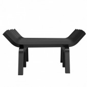 VivaTechnix ZTXYMP34X3424Y84PV0 Suport de lemne pentru semineu sau vatra de foc, Vivatechnix 610 x 280 mm, Otel, teava 3/4 inch, Negru mat