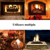 VivaTechnix ZTXYMP34X342740JUV0 Suport de lemne pentru semineu sau vatra de foc, Vivatechnix 686 x 340 mm, Otel, teava 3/4 inch