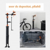 VivaTechnix ZXCWXZJGZLDSC784IV0 Suport service bicicleta, Rotativ, max 37 kg, Reglabil inaltime 1080-1900 mm, tava magnetica, Otel