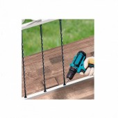 VivaTechnix ZXKLGZ10G44YH4VC6V0 Set 10 stalpi balustrada, Vivatechnix 13 x 13 x 1122mm, Negru mat, accesorii prindere