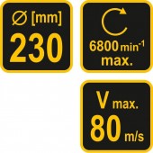 VOREL 08773 Disc circular pentru lemn 230mm, Vorel 08773