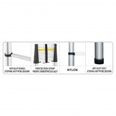 VOREL 17701 Scara telescopica aluminiu 3.8m,13 trepte, Vorel 17701