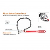 VOREL 55792 Cheie cu lant pentru tevi Vorel 55792, max. 100mm