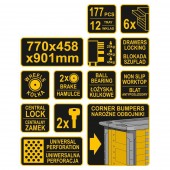 VOREL 58540 Banc de lucru echipat cu 177 piese, Vorel 58540