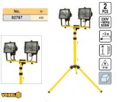 VOREL 82787 Lampa cu halogen si trepied, 2 Spoturi x 500 W, Vorel 82787