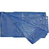 VOREL 85114 Prelata cu capse aluminiu pentru strangere, Vorel latime 4 m, lungime 5 m, 75g/mp 