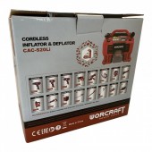 Worcraft SK-115017 Compresor auto 4 in 1, cu acumulator Worcraft CAC-S20Li, 20V, 11 Bar, LED, lanterna si aspirator