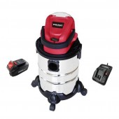 Worcraft sk-119112 Aspirator industrial, cu acumulator, Worcraft CVC-S20Li-20L, 20V, umed uscat, 20L, Inox