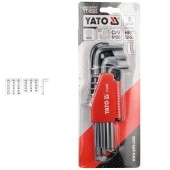 YATO YT-0505 Set profesional 9 chei imbus hexagonale, Yato YT-0505, Cr-V, 1.5-10mm