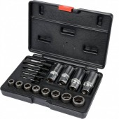 YATO YT-06033 Set extractoare de suruburi si piulite rupte Yato YT-06033, 17 buc, Cr-V