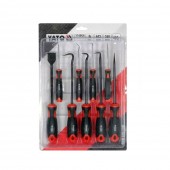 YATO YT-08426 Set 9 carlige si raclete pentru extras garnituri Yato YT-08426, Crom Vanadiu
