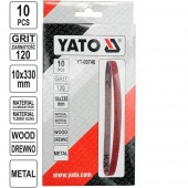 YATO YT-09746 Set 10 buc banda Yato YT-09746, P120, 10x330mm, pentru polizoare pneumatice