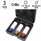 YATO YT-1056 Set 3 chei de impact pentru jante aliaj usor, YATO YT-1056