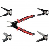 YATO YT-19697 Cleste multifunctional, 5 in 1, 200 mm, Crom Vanadiu, 5 capete interschimbabile