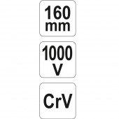 YATO YT-21154 Cleste electrician tip spitz Yato YT-21154, VDE, 1000 V, 160 mm