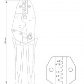 YATO YT-2299 Cleste pentru sertizat conectori Yato YT-2299, dimensiuni 0.5 - 4 mmp