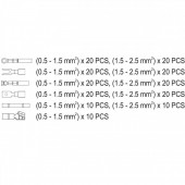 YATO YT-23133 Set cleste multifunctional pentru sertizat Yato YT-23133, cu conectori, in trusa, dimensiuni 0.2-6mmp
