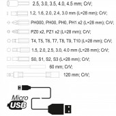 YATO YT-27930 Set surubelnita de precizie, cu acumulator si 39 biti, Yato YT-27930, Cr-V, 3.6V, 450mAh