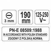 YATO YT-28300 Creion tensiune 190mm, 125-250 V, Yato YT-28300