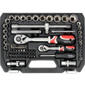 YATO YT-38782 Trusa tubulare si biti, cu prindere 1/4 si 1/2, Yato 72 piese