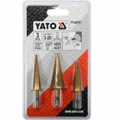 YATO YT-44731 Set 3 burghie in trepte Yato YT-44731, pentru metal, 3-20 mm