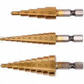 YATO YT-44731/ Set 3 burghie in trepte Yato YT-44731, pentru metal, 3-20 mm