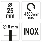 YATO YT-47496 Perie rotativa Yato YT-47496, diametru 25mm, prindere 6 mm