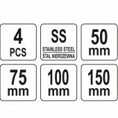 YATO YT-52790 Set 4 spatule Yato YT-52790, Inox, 50-150 mm