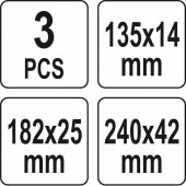 YATO YT-52863 Set 3 razuitoare Yato YT-52863, otel carbon