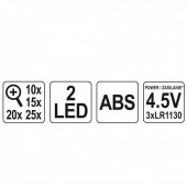 YATO YT-73840 Ochelari cu lupa si led Yato YT-73840, 4x perechi lupe, 10x, 15x, 20x, 25x