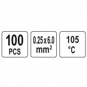 YATO YT-81450 Set 100 tuburi termocontractibile Yato YT-81450, transparente, max diametru 1.7-6mm