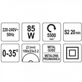 YATO YT-84990 Aparat pentru ascutit lant drujba Yato YT-84990, putere 85W, 5500rpm