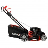 YATO yt-85532 Masina tuns gazon pe benzina autopropulsata, lama 53 cm, motor Loncin 3.5kw, carcasa metalica, cos 62l